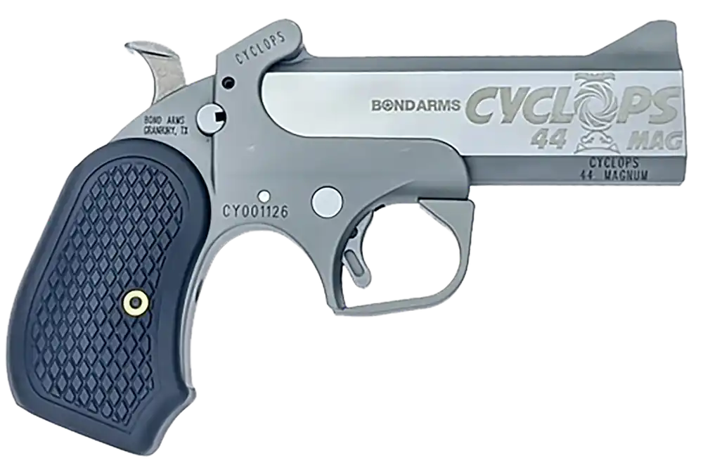 Bond Arms Cyclops Big Bore 44 Mag 1rd, 4.25" Matte Stainless Steel w/Engraved Barrel