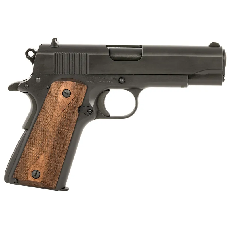 Tisas 1911 A1 Tank Commander 9mm Luger Pistol 9+1 4.25" Bbl Enhanced GI Sights Grip & Thumb Safety Turkish Walnut Grips Dk Gray 0100116