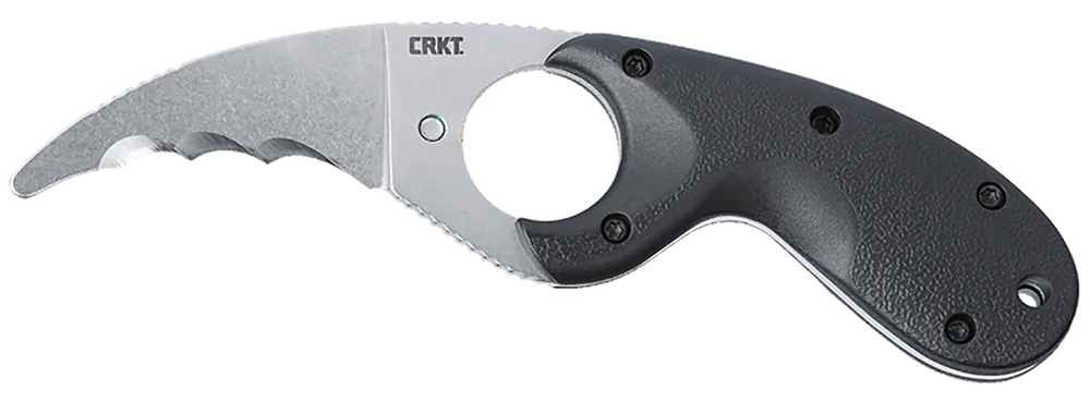 CRKT Bear Claw Black Fixed AUS-8A SS Blade Knife with GRN Handle & Nylon Sheath, 2.38" 2511
