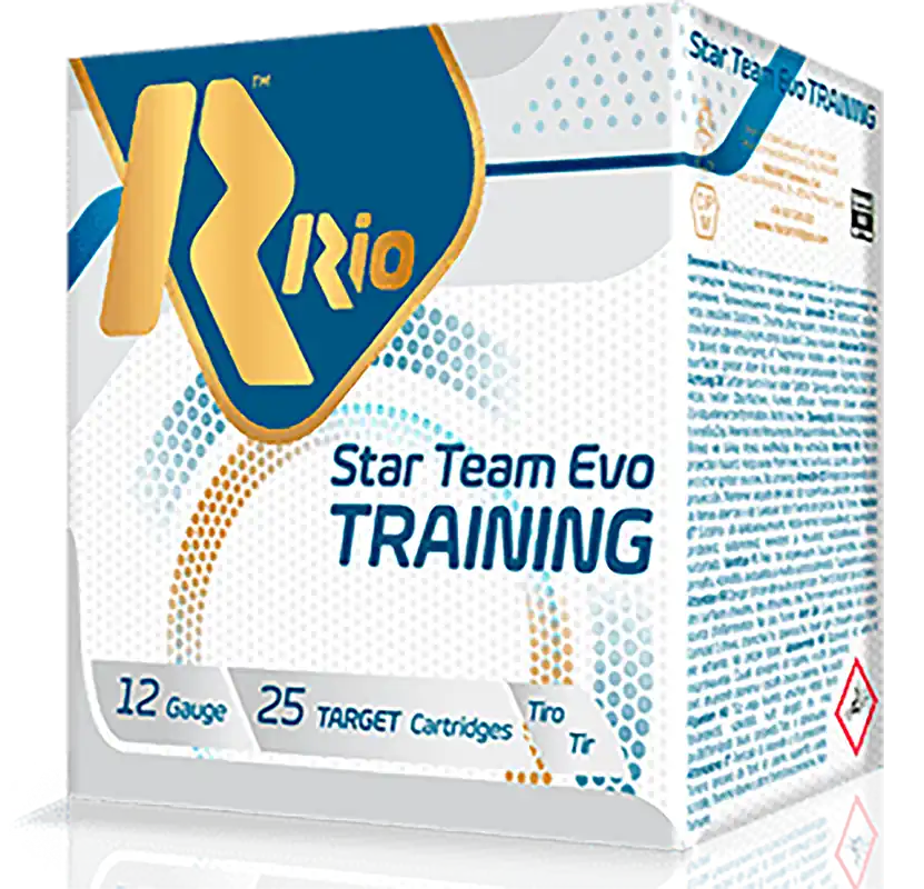 Rio Ammunition Star Team EVO 12 Gauge 2.75" 1oz 8 Lead Shot 25 Shells Per Box