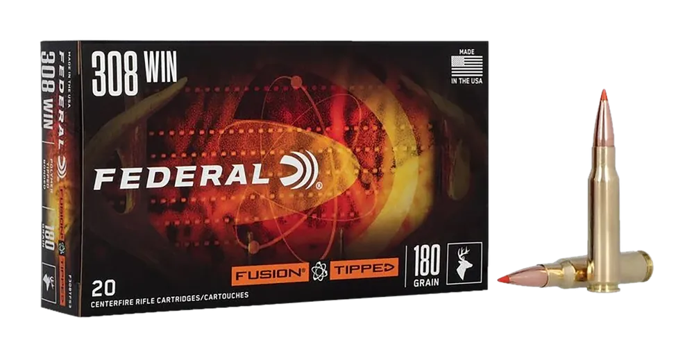 Fusion Fusion Polymer Tipped Rifle 308 Win Ammo, 180 Grain 20 Rounds F308TFS3