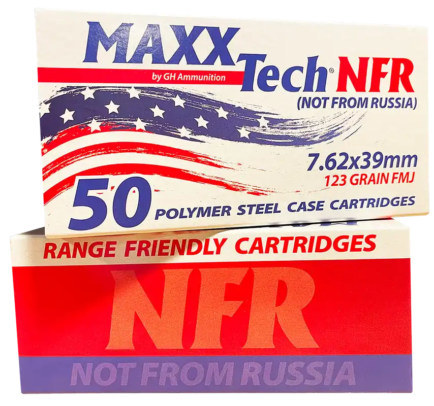 MAXX Tech NFR 7.62x39mm 123gr Full Metal Jacket 50 Cartridges Per Box MTNFR762