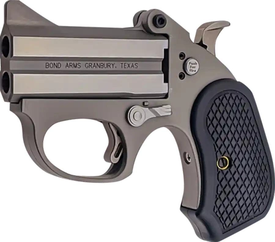 Bond Arms Honey-B Rough Stainless .22 Magnum Derringer 2Rd 3" Barrels Blade Front Sight Single Action Black Grip BAHB22MAG