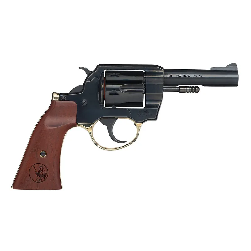 Henry Big Boy .357 Magnum Revolver 6Rd 4" Barrel Steel Barrel/Cyl/Frame Changeable Frt Sight DA/SA Walnut Grips Blued H017GDM
