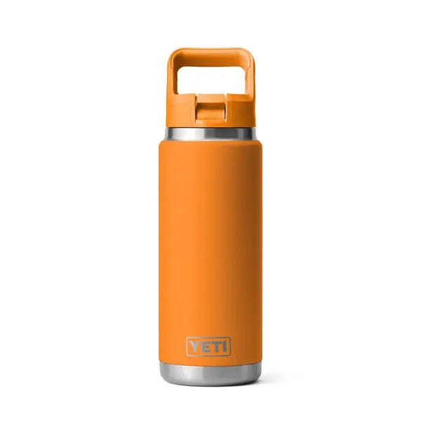 YETI Rambler 26 oz. Water Bottle w/Color-Matched Straw Cap - King Crab Orange