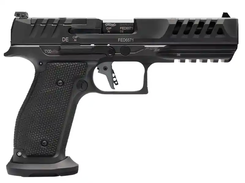 Walther PDP Match SF 9mm 18+1/20+1 5" All-Steel Optic Ready Wraparound Grip Adj Rear Sight Performance Trigger Black 2872200