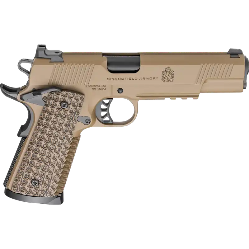 Springfield 1911 TRP 45ACP Pistol 8+1 5" Match Barrel G10 Grip Coyote Brown PC9125LRCB
