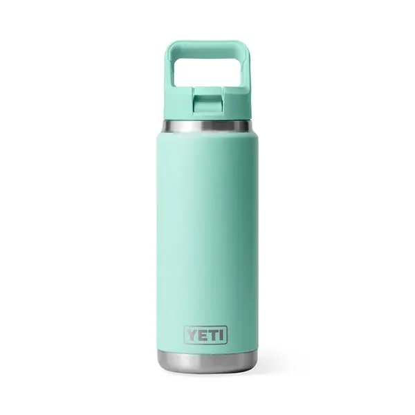 YETI Rambler 26 oz. Water Bottle w/Color-Matched Straw Cap - Seafoam