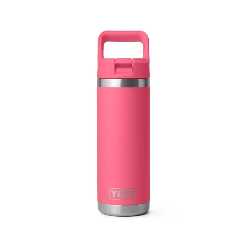 YETI Rambler 18 oz Bottle w/Straw Cap - Tropical Pink