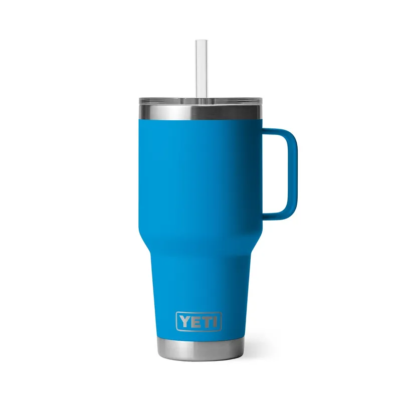 YETI Rambler 35 oz. Mug w/Straw - Big Wave Blue