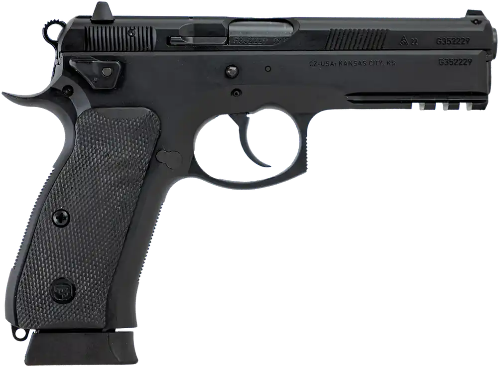 CZ-USA CZ75 SP-01 Tactical 9mm Pistol 19+1 4.60" Steel Barrel & Frame 3-Dot Sights Picatinny Rail Decocker DA/SA Black 89353