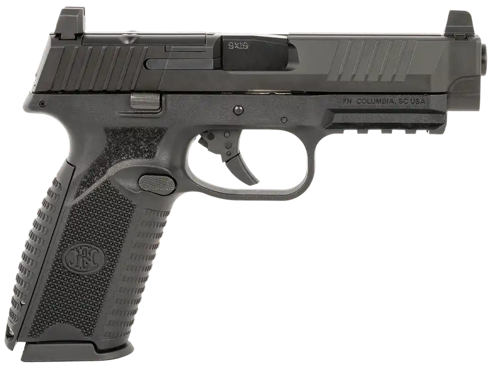 FN 509 MRD 9mm Pistol 17+1 4.5" SS Barrel OR Slide Co-witness Sights Polymer Frame Interchangeable Backstraps Black 66100717