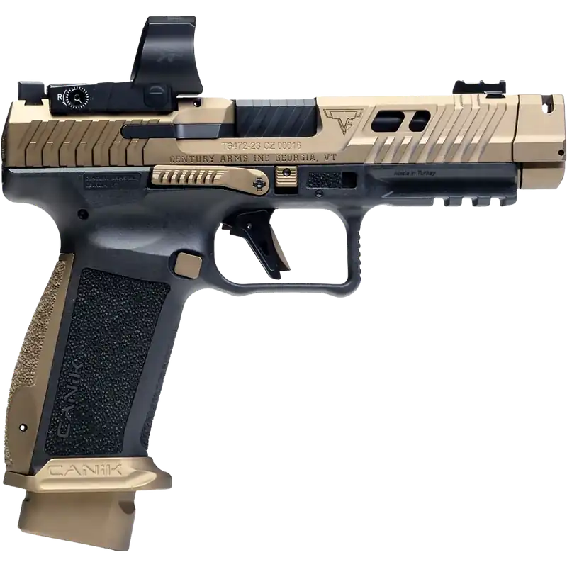 Canik TTI Combat w/Optic 9mm Semiauto Pistol 18+1 4.6" Barrel Burnt Bronze HG7854VN
