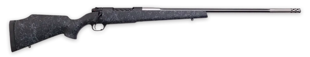 Weatherby Mark V Accumark 300 PRC Rifle 26" Grey Webbed Black MAM01N300PR8B