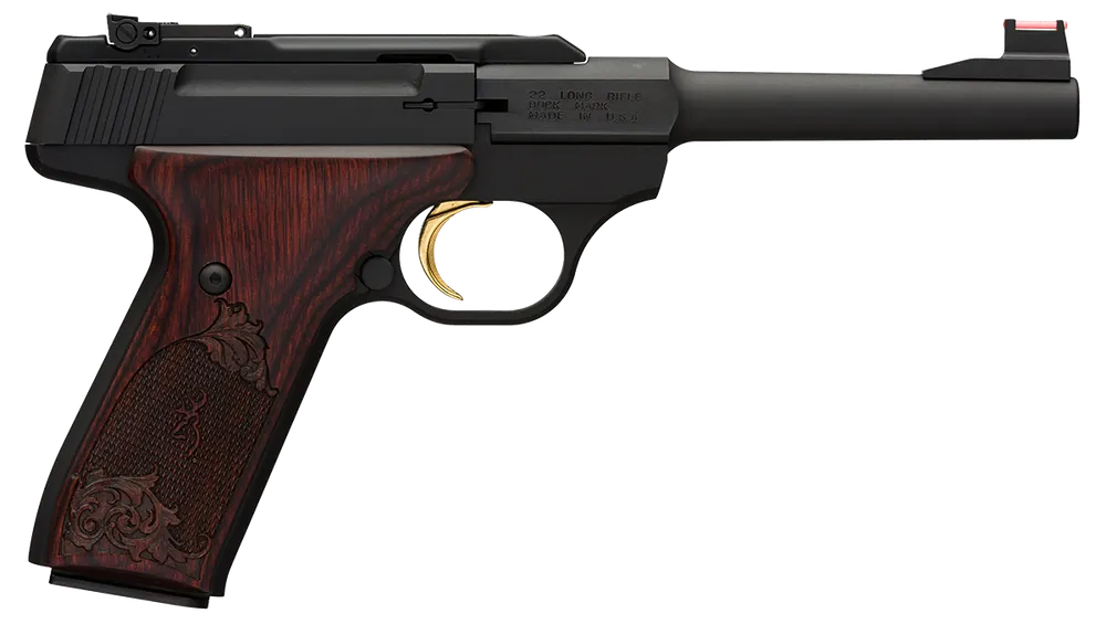 Browning Buck Mark Challenge .22LR 10+1 5.50" Steel Barrel/Slide Alum Frame FO Frt/Adj Rear Sight Rosewood Grips SAO 051519490
