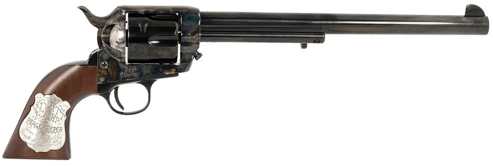 Cimarron Buntline .45 LC 6rd 10" Steel Construction Blade Front Sight 1-Pc Walnut Grip w/Inlaid Medallion Blued Finish PP558