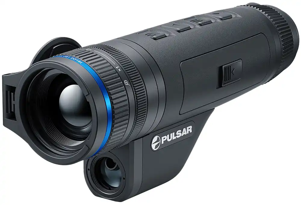 Pulsar Telos LRF XQ35 Thermal Hand Held Monocular 3-12x35mm 384x288 17 Microns Resolution 4x Zoom Black
