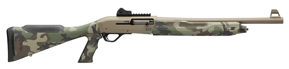 Winchester Repeating Arms SX4 Extreme Defender Compact 12 Ga Shotgun Semi-Auto 3" 18.50" FDE Cerakote Steel Barrel Woodland Camo 511321395