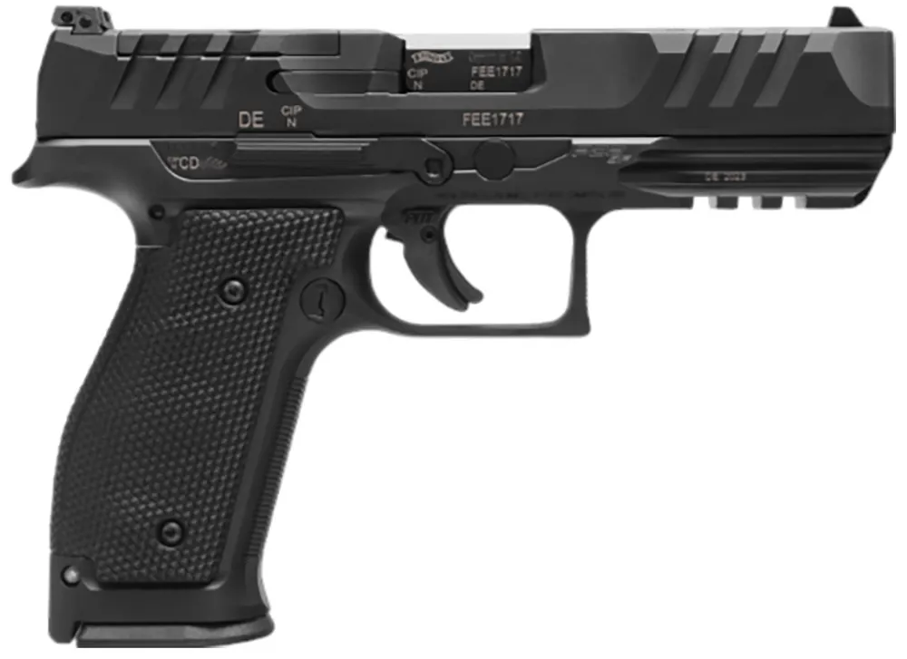 Walther PDP SF 9mm 10+1 4.5" Steel Barrel Steel Frame Adj Rear Sight Optic Ready Pic Rail Wraparound Polymer Grip Blk 2880032