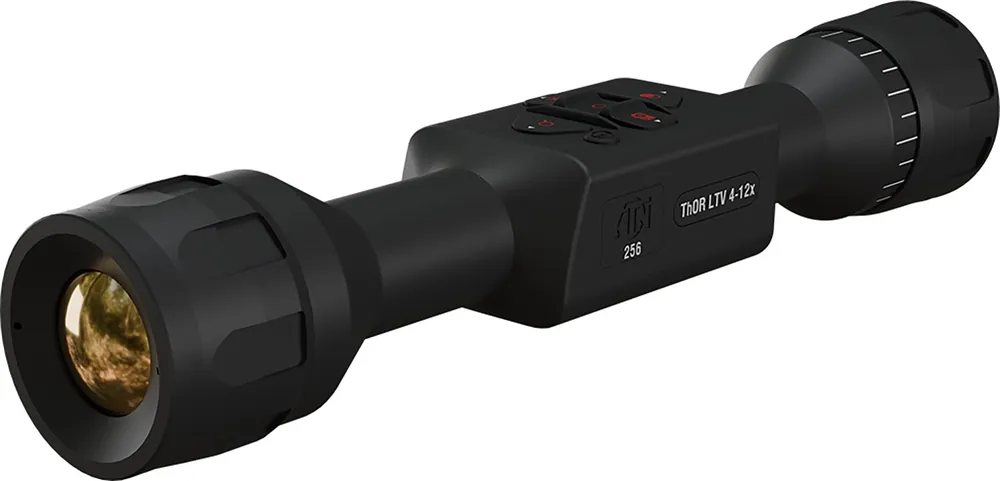 ATN Thor LTV Thermal Scope 4-12x35mm Multi Reticle 256x192 12 Microns 50 Hz Resolution 30mm Tube Aluminum Construction Black