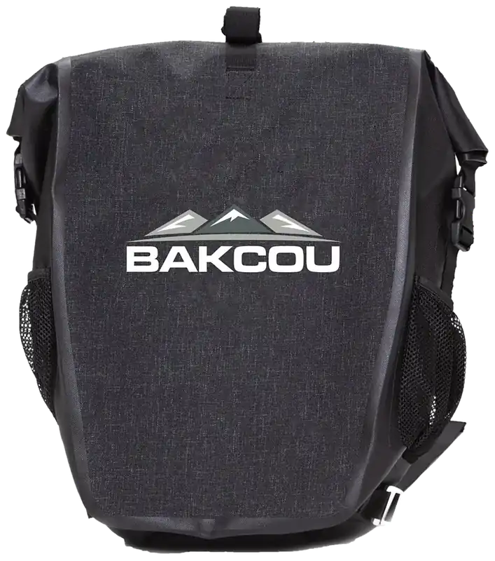 Bakcou E-bikes Pannier Bag Black Heavy Canvas Fabric 2 Bags