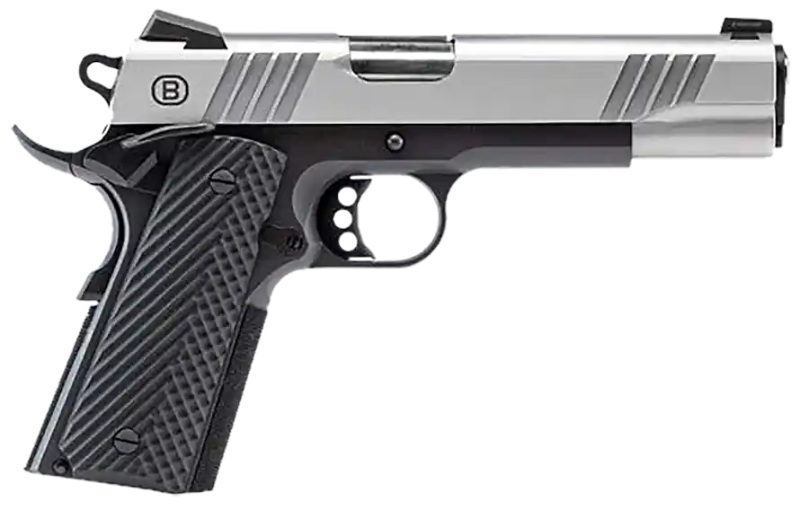 Bersa B1911 .45ACP 8+1 5" SS Barrel/Slide/Frame Ambi Thumb Safety Night Sights Grip Safety Extended Beavertail B19117050SBBK