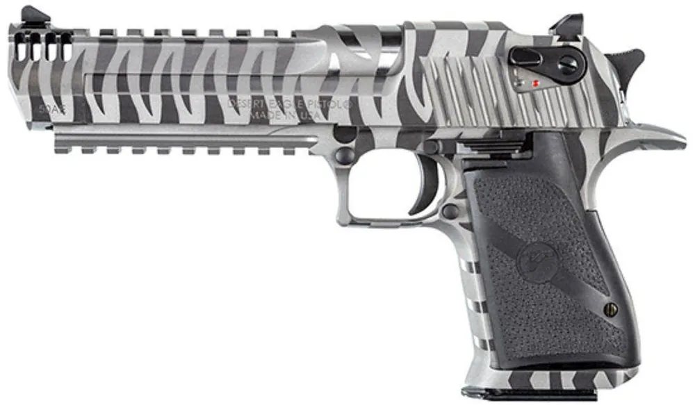 Magnum Research Desert Eagle Mark XIX .50AE 7+1 6" SS Barrel w/Brake SS Frame Fixed Sights Thumb Safety SA Tiger Stripe DW50WTS