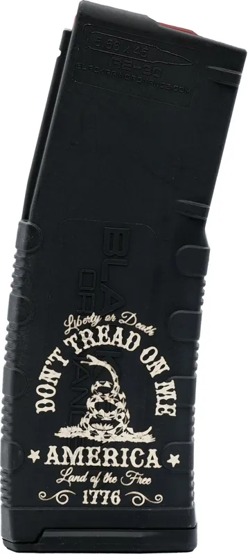 Black Rain Ordnance Magazine 30rd 223 Rem/5.56 NATO Don‘t Tread On Me Engraving Fits AR-15 Platform MAG30DONTTREAD