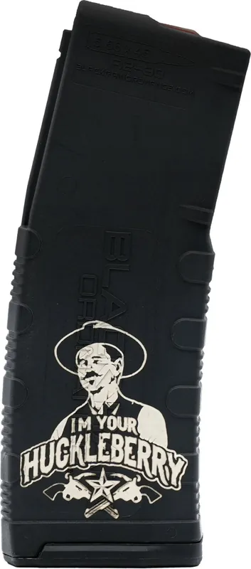 Black Rain Ordnance Magazine 30rd 223 Rem/5.56 NATO Huckleberry Engraving MAG30HUCKLEBERRY