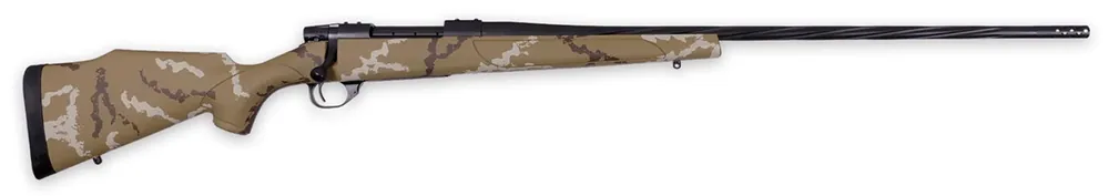 Weatherby Vanguard Outfitter Full Size 6.5 Creedmoor Rifle 24" Tan w/Brown & White VHH65CMR4B