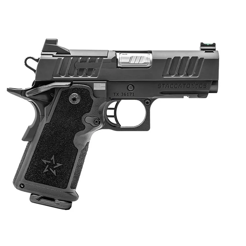 Staccato CS 9mm Pistol 16+1 3.5" SS Barrel Optic Cut Slide Co-witness Sights Ambi Safety Lightened Trigger/Hammer 141601000002