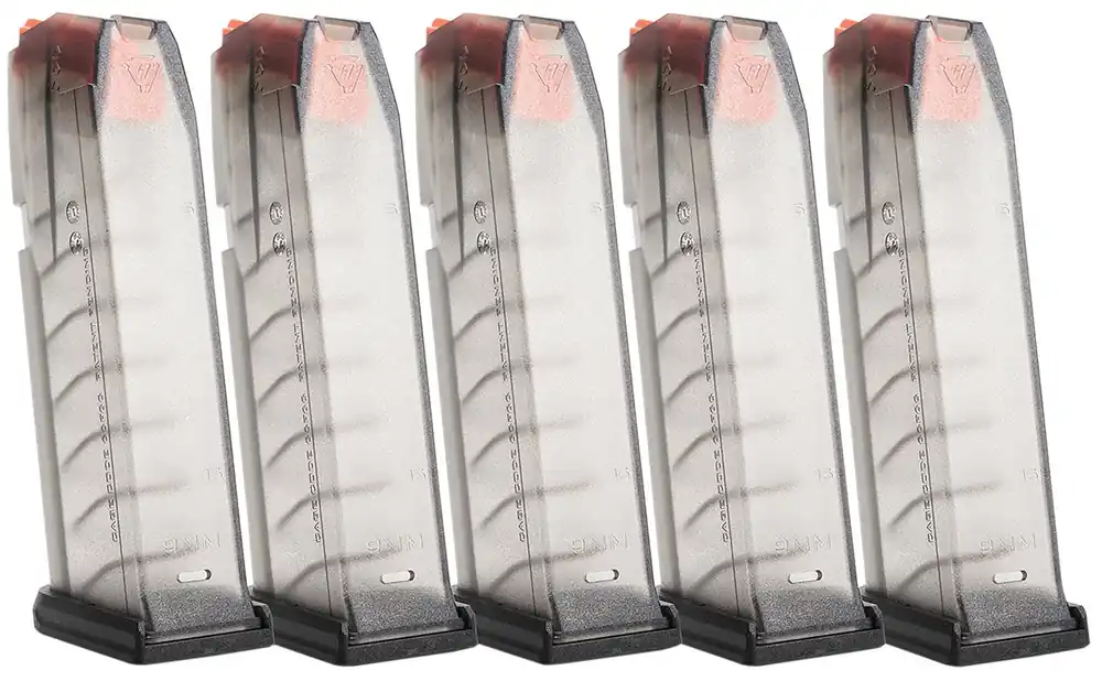 Strike Industries 15rd Compatible w/ Glock 19/26 Gen3-5 Translucent Smoke 5 Pack GMAG19X5
