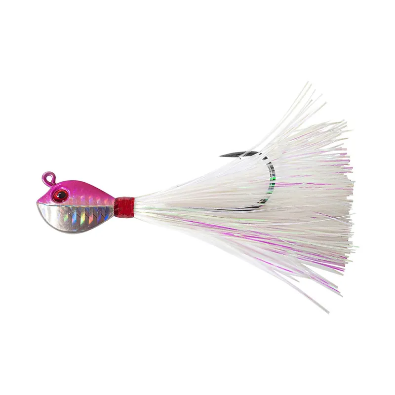 Tsunami Fluke Mania Jig - 3 oz. Pink/White