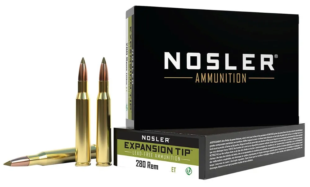 Nosler E-Tip .280 Remington Ammo 140 gr E Tip Lead Free 20 Rounds 40511
