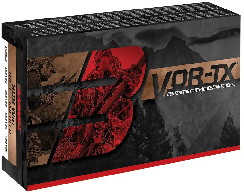 Barnes Bullets VOR-TX Centerfire Rifle 450 Bushmaster Ammo 250gr TSX Flat Base 20 Rounds 32085