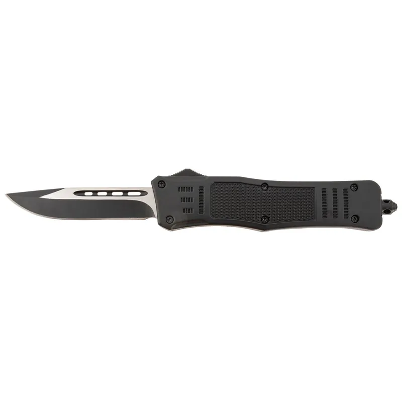 Steel River Knives Spartan Medium OTF Knife 3.25" Drop Point Black