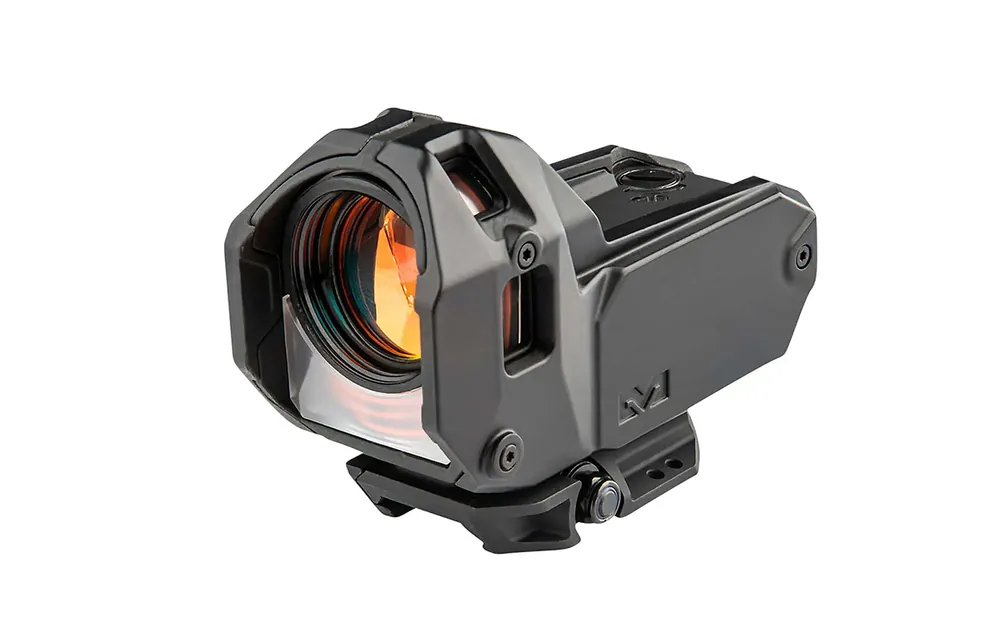 Meprolight USA M22 1 x 1.0" x 0.80" 10 MOA Red Triangle Reticle Picatinny QD Mount FO Day/Tritium Night Illumination Black