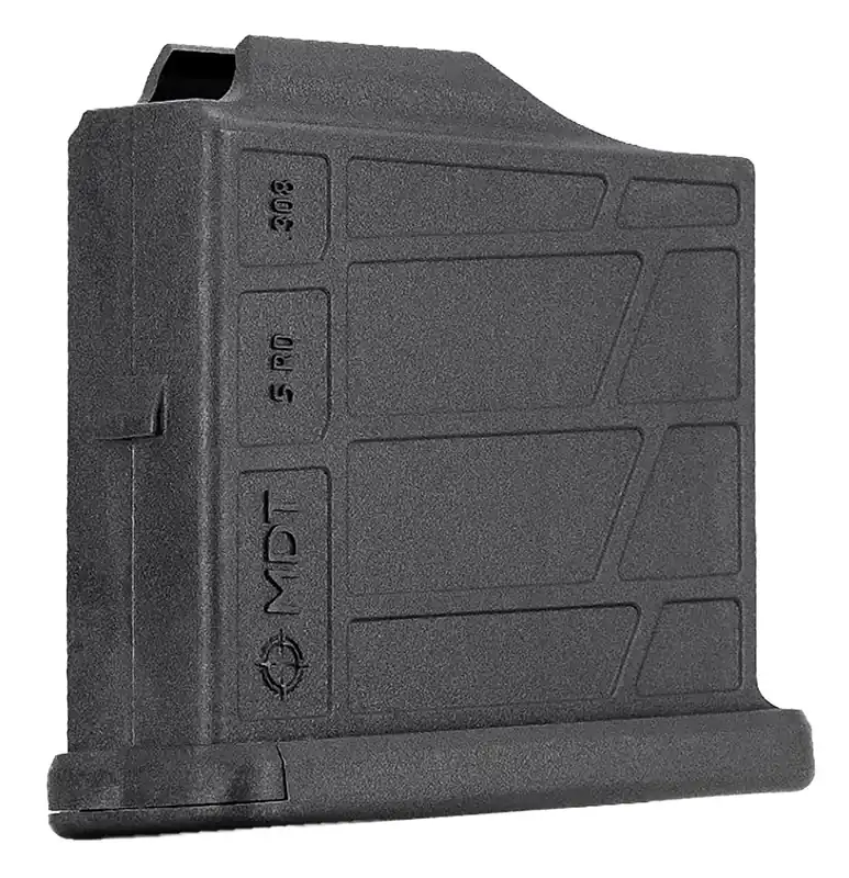 Mdt Sporting Goods Inc AICS Magazine 5rd Extended 6.5 Creedmoor/308 Win Short Action Black Polymer 105026BLK