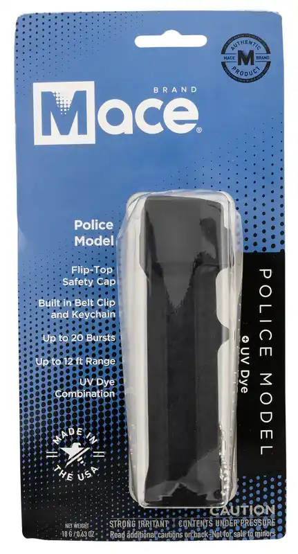 Mace Police Pepper Spray OC Pepper Range 12 ft Black 80750