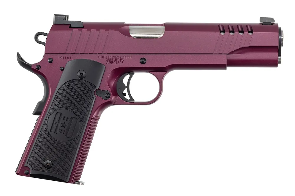 Auto-Ordnance 1911 45 ACP Pistol 5" Black Cherry Cerakote 1911TCAC9