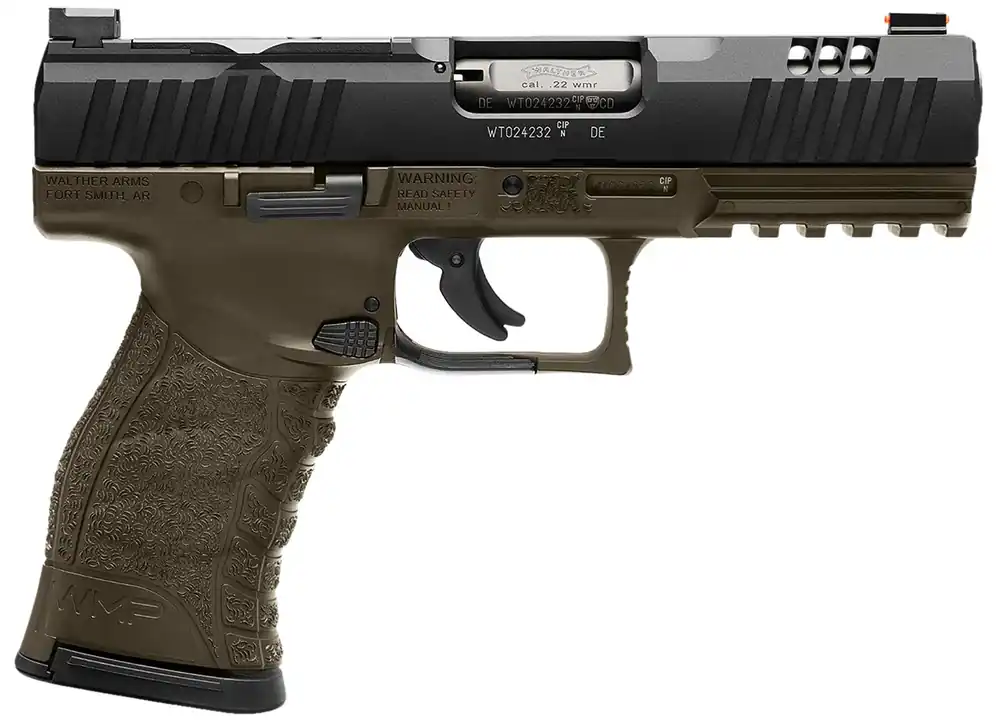 Walther Arms WMP 22 WMR Pistol 4.50" Black and ODG 5220307