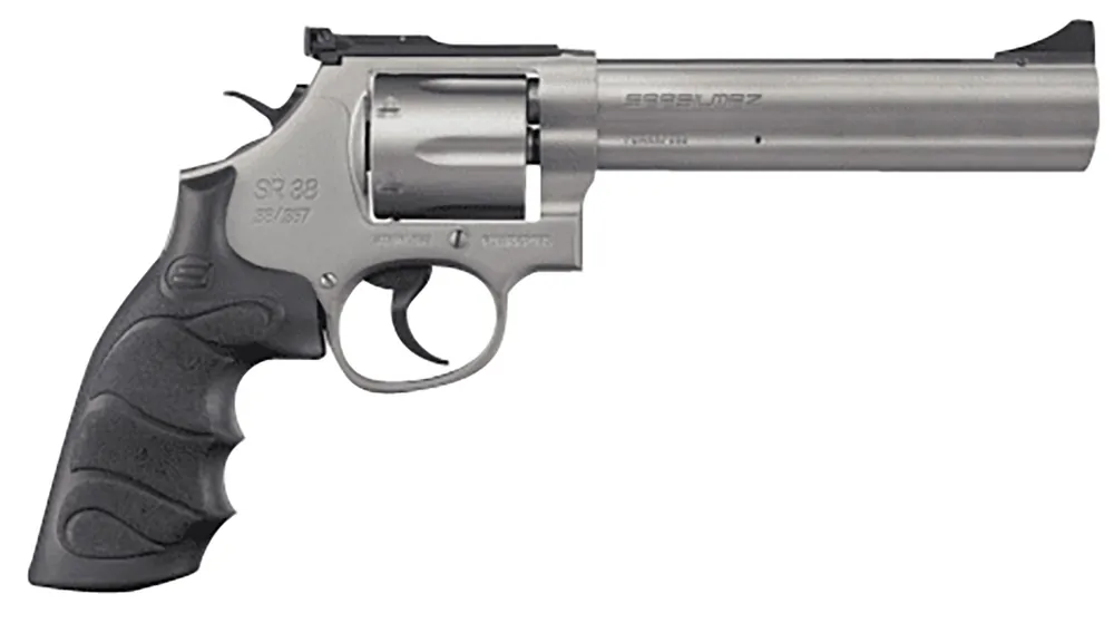 SAR USA SR Revolver .357 MAG 6Rd 6" Barrel Ramp Front Sight Adjustable Rear Sight Finger Groove Grip DA/SA Stainless SARSR38ST6