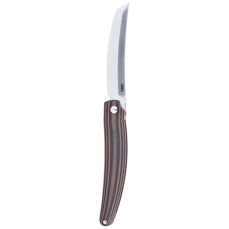 CRKT Ancestor EDC 3.60" Folding Tanto D2 Steel Blade, Black/Brown Stripe G10 Handle 5930