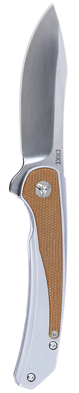 CRKT Padawan 3.01" Folding Wharncliffe Plain Brushed Satin 14C28N Steel Blade, SS w/G10 Coyote Tan Overlays Handle 6070