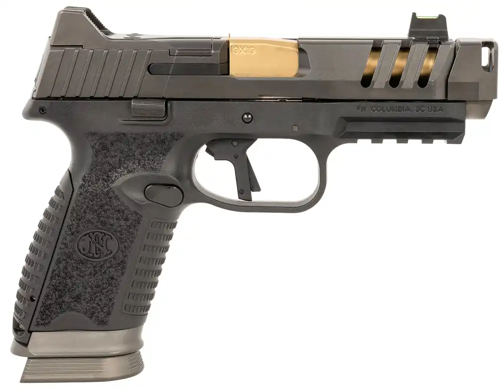 FN 509 CC Edge XL Pistol 9mm Luger 10+1 4.2" QD Compensator Barrel Stainless Steel Optic Ready Slide Polymer Frame Black 66101715