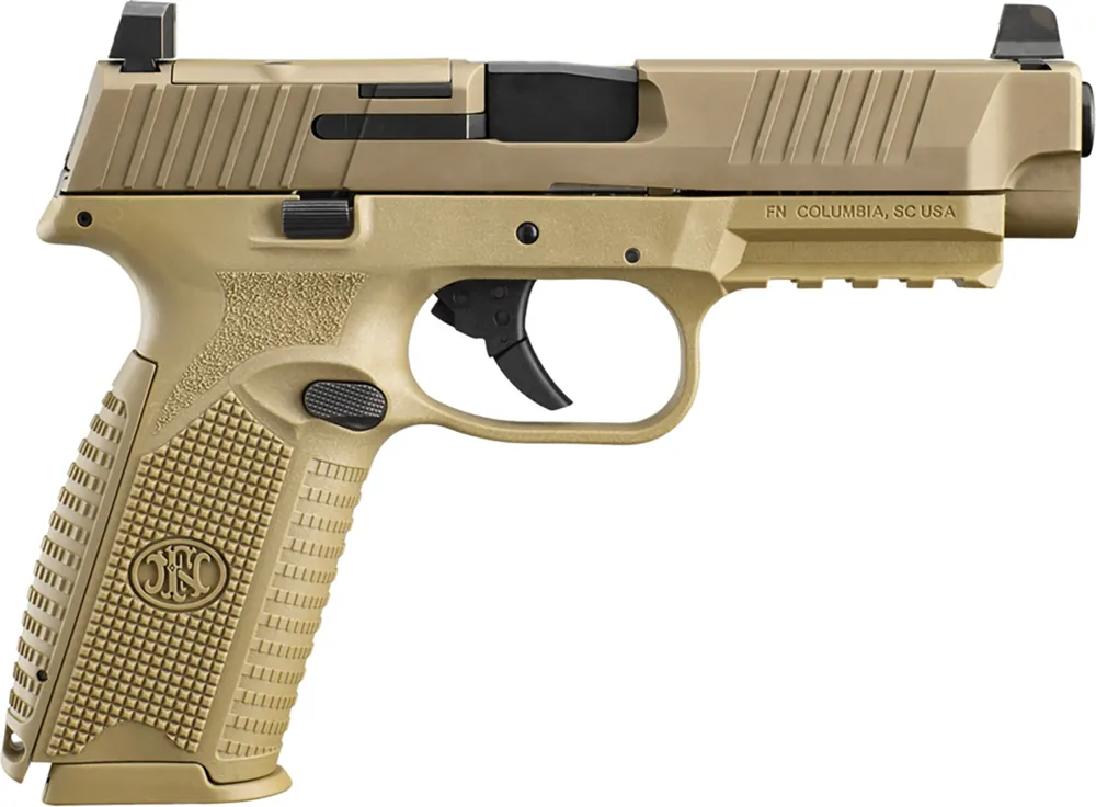 FN 509 MRD Pistol 9mm Luger 10+1 4.5" Barrel Optic Ready Stainless Steel Slide Polymer Frame DAO Flat Dark Earth 66100723
