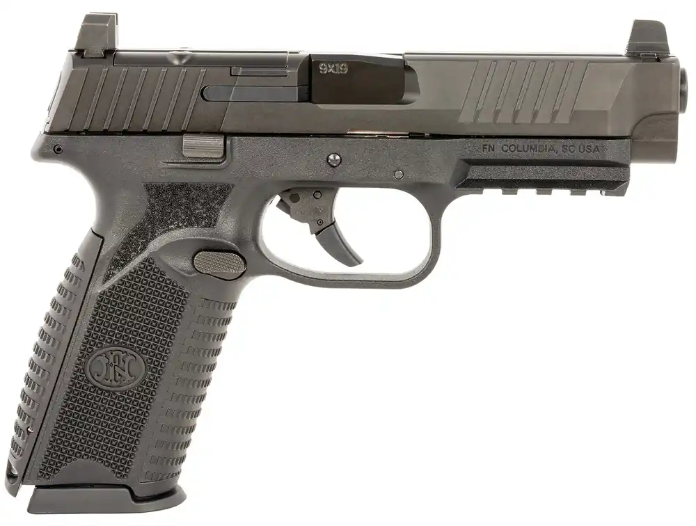 FN 509 MRD 9mm Luger 10+1 4.5" Target Crown Barrel Optic Cut SS Slide Polymer Frame Co-Witness Iron Sights DAO Black 66100718