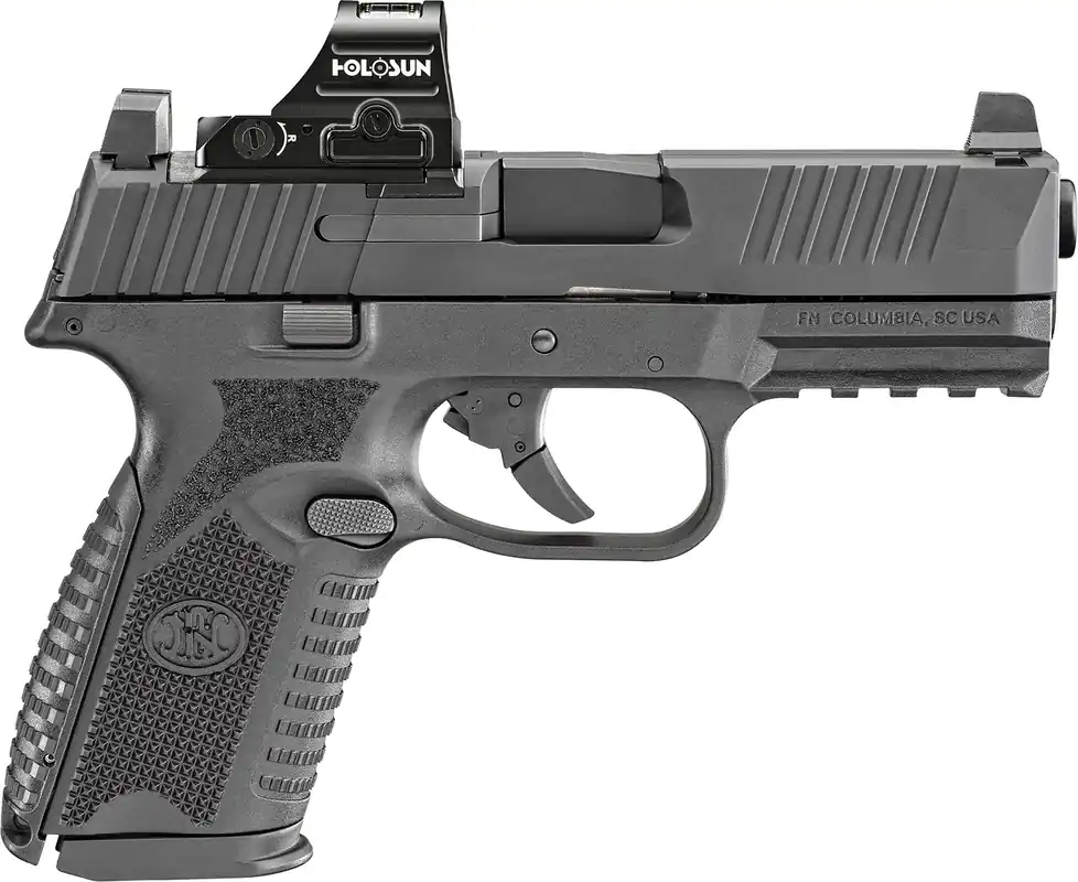 FN 509M MRD w/Optic 9mm 17+1/24+1 4" Barrel SS Optic Ready Slide Polymer Frame Holosun 407C Red Dot DAO Black 66101930
