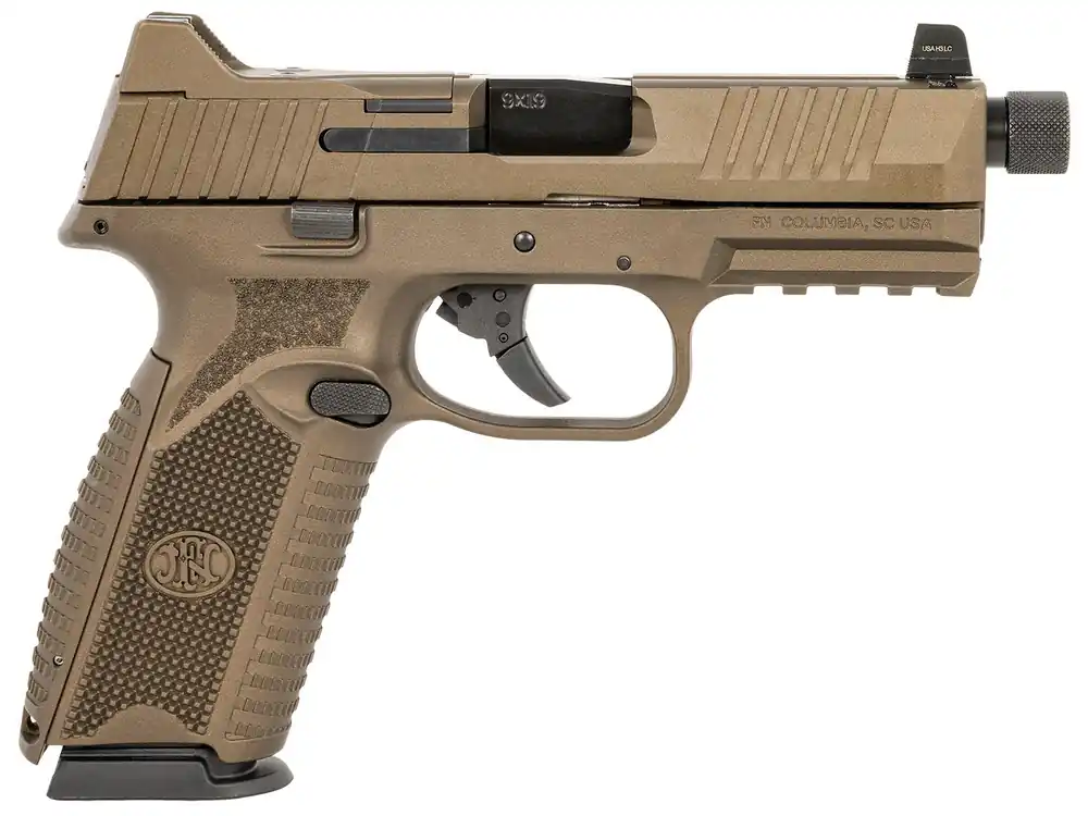 FN 509T 9mm Pistol Bundle 17+1/24+1 4.5" Threaded Barrel Optic Ready Slide 66101831