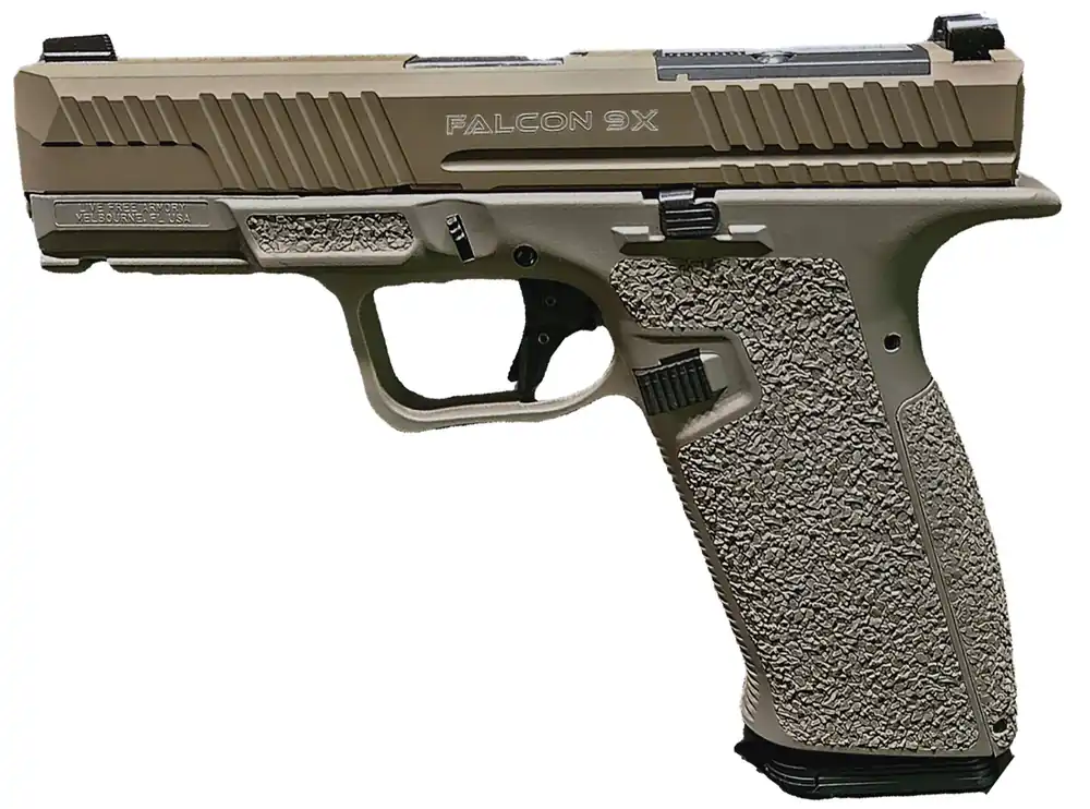 Live Free Armory Falcon 9X 9MM Pistol 4.02" Elite FDE Cerakote LF9910022